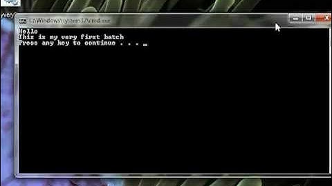Batch Tutorial: Starting Off :Lesson 1