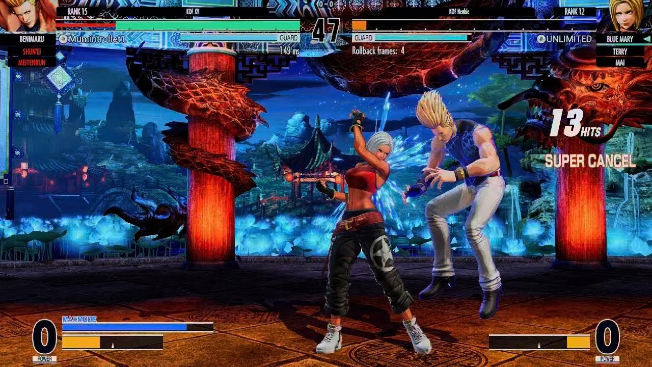 KOF XV_ Online Fights. Blue Mary, Terry & Mai vs. Shun'ei, Meitenkun & Benimaru.