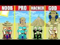 Minecraft Battle: DESERT SAND HOUSE BUILD CHALLENGE - NOOB vs PRO vs HACKER vs GOD / Animation