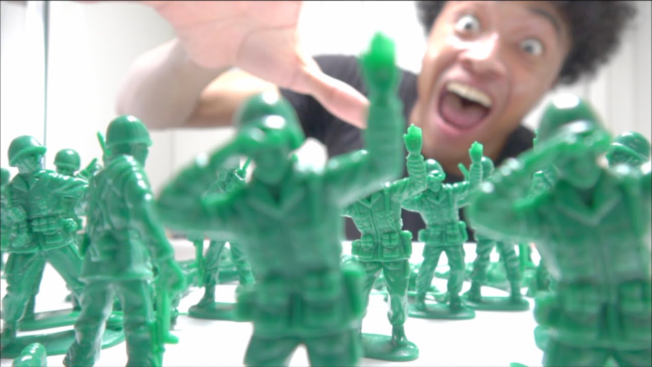 Green Soldiers vs Titan Green Army Men Fighting Against the Green