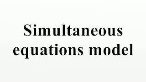 Simultaneous equations model