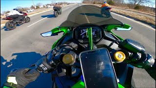 TUNED ZX4RR SMOKES YAMAHA R7 & GSXR 600, KEEPS UP WITH ZX10R