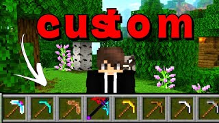 Minecraft but everything is CUSTOM Pickaxe....