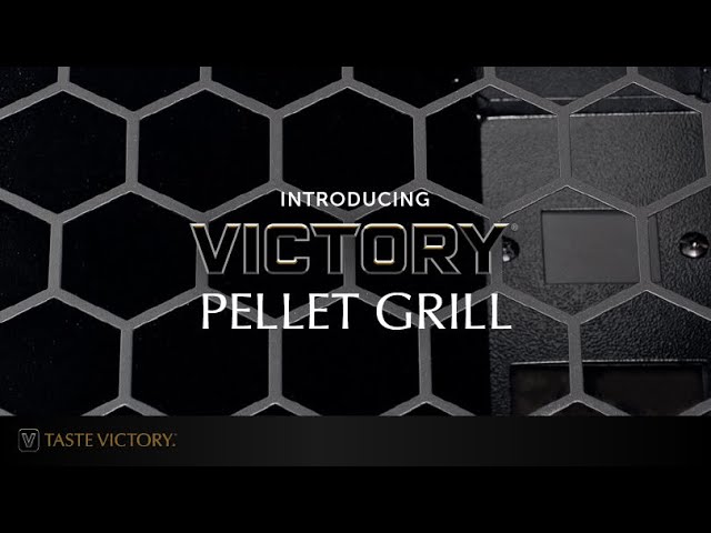 Victory 35-Inch Wood Pellet Grill with Front Shelf, 29-Lb Hopper & 16 Gauge Steel Barrel & Cart - BBQPG