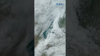 Lake Effect Snow Band - Seen on NOAA Weather Satellite