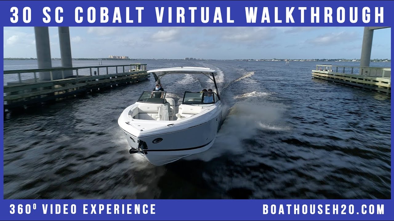 2021 30 SC Cobalt 360 Degree Virtual Walkthrough Video. BoatHouseH2o.com.