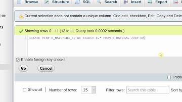 How to Create a View in MySQL using PhpMyAdmin