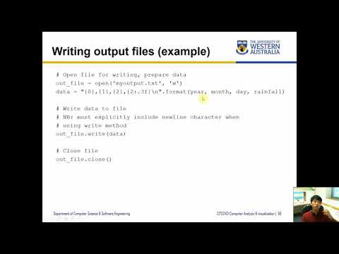 CITS2401 - 7.5. Writing files