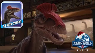 Omega CRYOLOPHOSAURUS Level 30- FIRST LOOK! All New 3.3 Jurassic World Alive Update