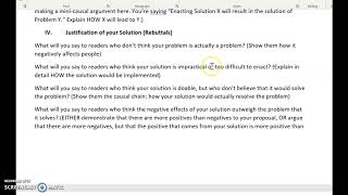 Outlining a Proposal Argument