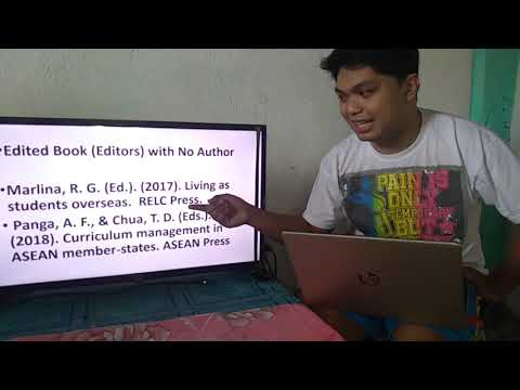 conventions in citing sources or Bibliography making (Taglish explanation)