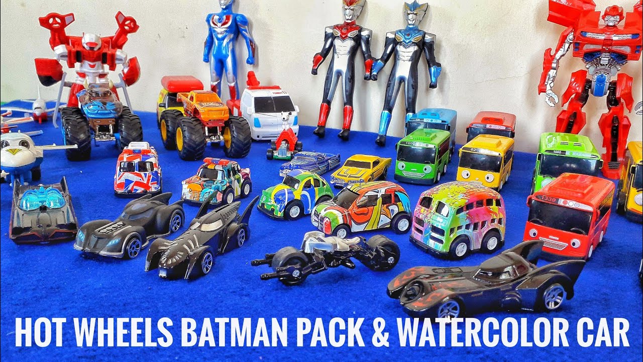 Hot wheels Batman 5 pack and watercolor car  Unboxing review 2019