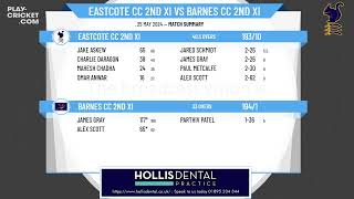 Eastcote CC 2nd XI v Barnes CC 2nd XI