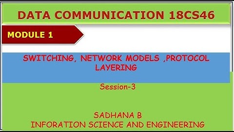 VTU DC 18CS46 M1L3 Switching, network models ,protocol layering