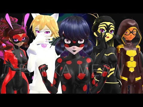 【MMD】Miraculous ☆ Akumatized Heroes (part 1) Transformations「Villains FANMADE」