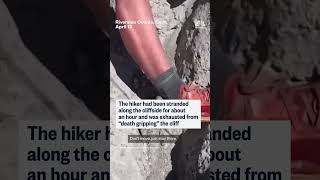 Stranded hiker on California cliff rescued