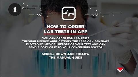 How To Order Lab Test In App - MEDBOX