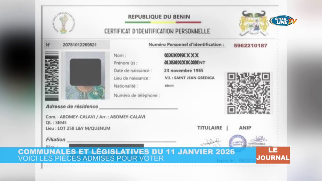 Journal - Les Pièces Admises pour Voter  - JT19h30 08/01/2026