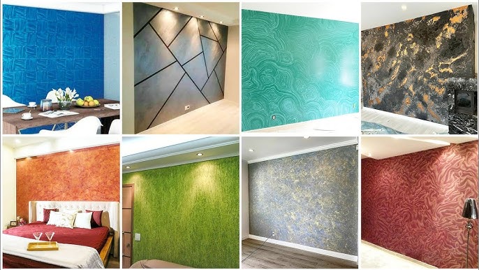 10 Beautiful Texture Paint & Design for Bedroom, Living room, & Hall Walls  - KnockFor