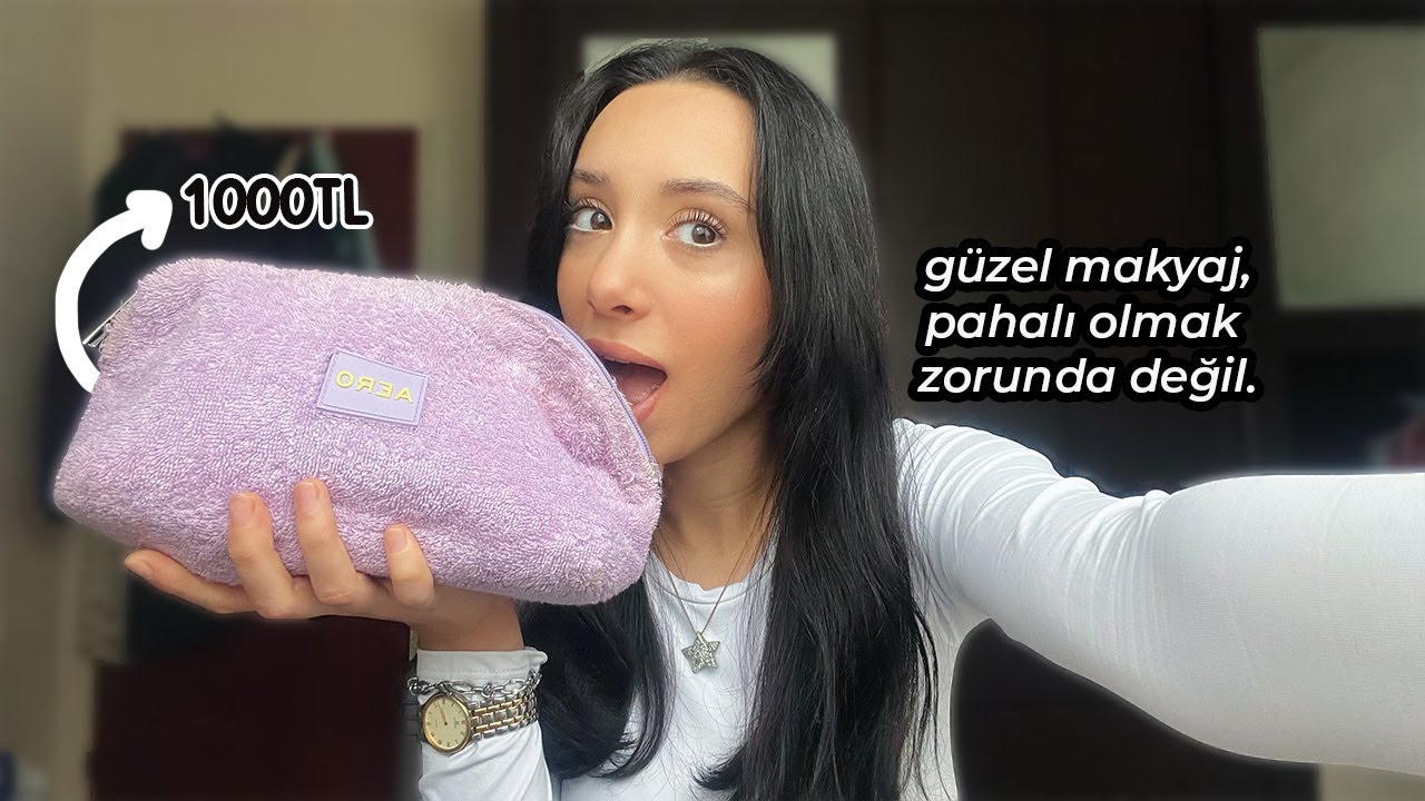 Sadece 1000TL’ye Makyaj Çantası Yaptım🫣🙈