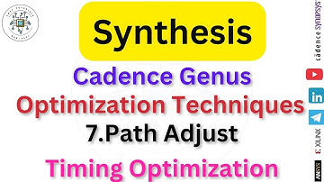 7. Pad aanpassen in Cadence Genus || Synthese || Optimalisatietechnieken