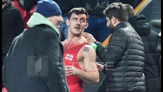 Wrestling turns into MMA - CRAZY MOMENTS IN WRESTLING (Georgian Championship 2019) screenshot 4