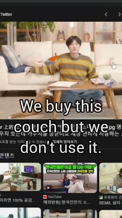 only Korean people use couch like this