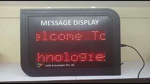 KVAR TECH - MESSAGE DISPLAY SYSTEM