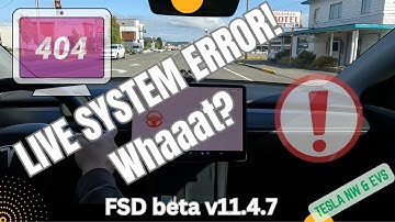 Tesla FSD beta v11.4.7 Troubleshooting: Live System Error on Our Way to Safeway!