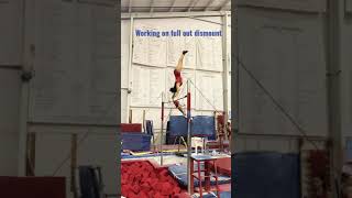 Working on full out dismount. Unevenbars