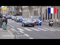 Massive Motorcade of President Emmanuel Macron in Paris