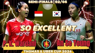 Download lagu 🔥 SO EXCELLENT 🔥 An Se Young (안세영) (KOR) vs P. K. Wardani (INA) | SF Thomas & Uber Cup Finals 2026
