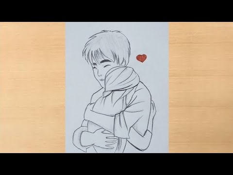 Pencil drawing of couple step by step / anime couple drawing - YouTube