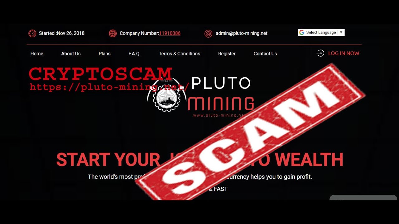 CRYPTOCURRENCY MINING SCAM PART - 8 (https://pluto-mining ...