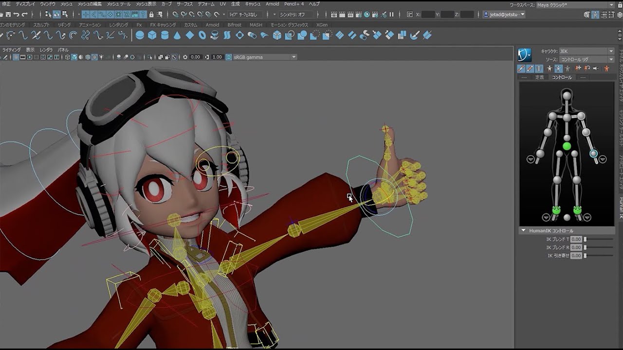 Start Maya Maya で 3dcg をはじめよう 21 リギング Humanik Youtube