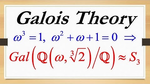 Gal(ℚ(ω,∛2)/ℚ) ≈ S3, where ω is a complex cube root of unity: ω = -1/2+i√3/2 = e^(2πi/3)