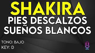 Shakira - Pies Descalzos Sueños Blancos - karaoke instrumental - Bajo