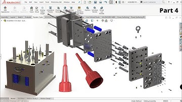 SOLIDWORKS Assembly Tutorial - injection Molding Cap Gear Oil 4/5
