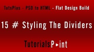 PSD TO HTML - 15 Styling The Dividers