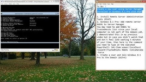 Part 3: Creating a new Domain User via Server Manager installed on Windows 8.1 Pro with RSAT