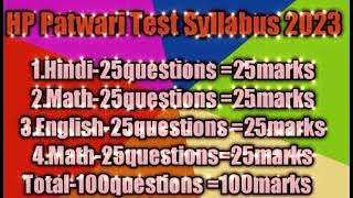 HP Patwari Test 2023 full syllabus@ramnakumari87 @ramnaphiyan1987 @HIMTAK