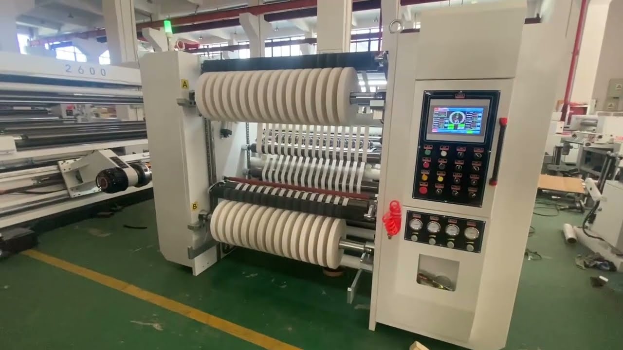 Paper Cup Bottom High Speed Roll Slitting Rewinding Machine 400 Meters/Minute to Europe