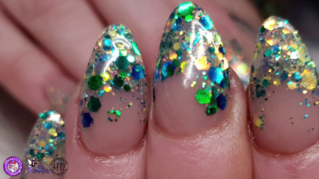 Glitter Fade Acrylic Redesign Tutorial Technique Nails Magazine