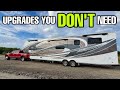 Upgrades you DON'T Need when buying an RV! Fifth Wheel and Travel Trailer.  Part 1