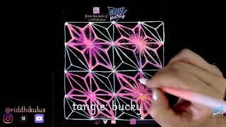 Bucky Tangle Pattern Comes Alive: Satisfying Geometric Drawing