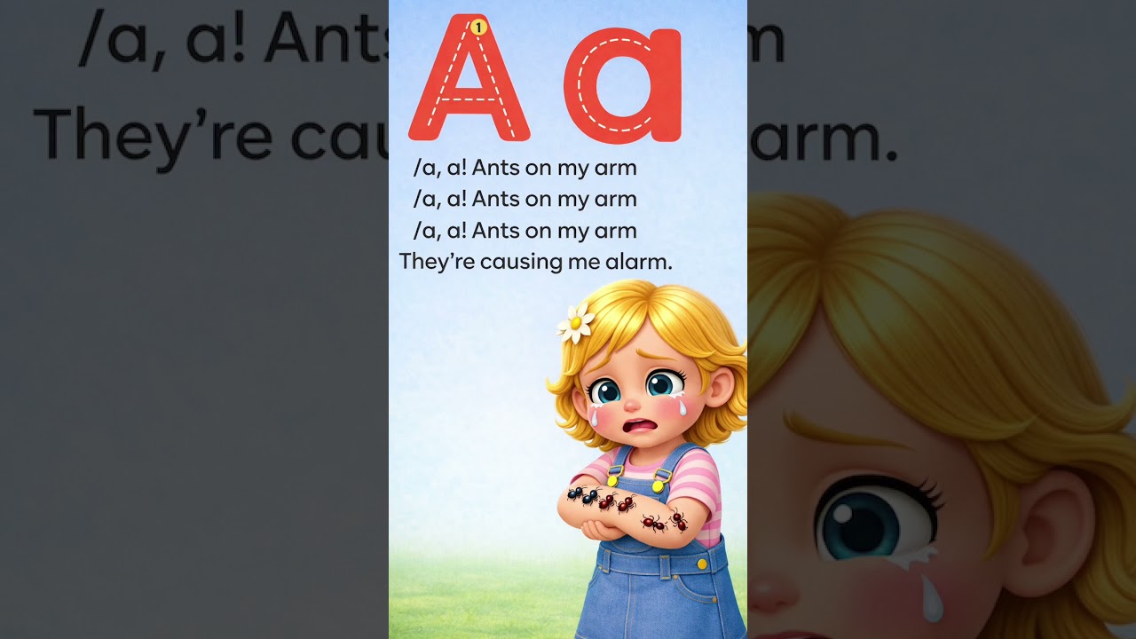 Ants on My Arm! 🐜 Phonics Song for Letter A | Learn ABCs