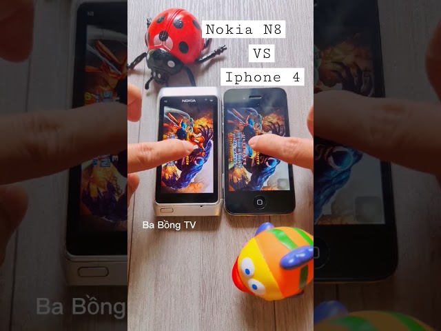 Nokia N8 vs Iphone 4 in 2023 #shorts #nokia #iphone #games class=