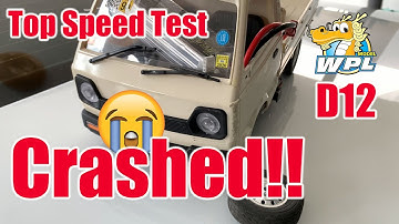WPL D12 30A ESC 370 motor | crashed in a top speed test