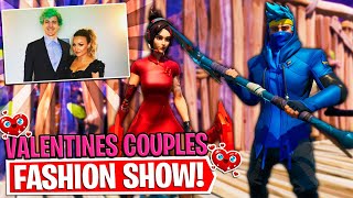 *FORTNITE COUPLES* Fashion Show! Skin Competition! | BEST DRIP, COMBO \& EMOTES WINS!