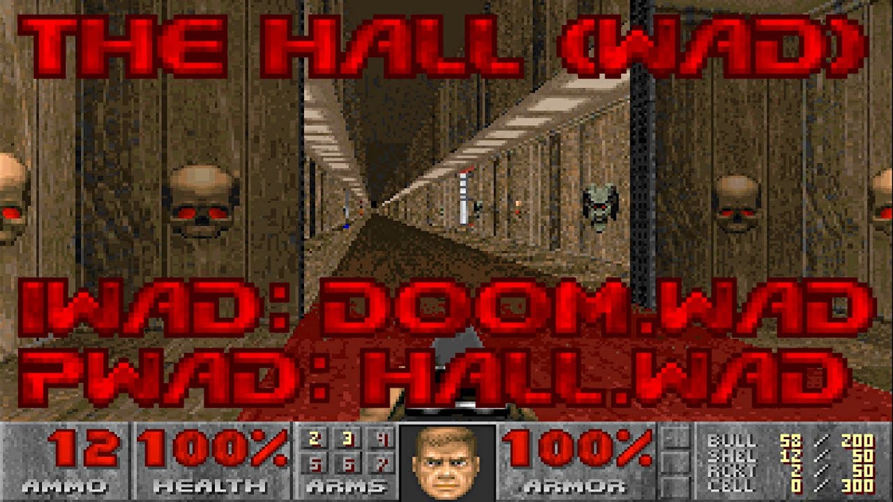 Doom - The Hall (WAD) (Hall.WAD) (100%) [DOSBox] - YouTube